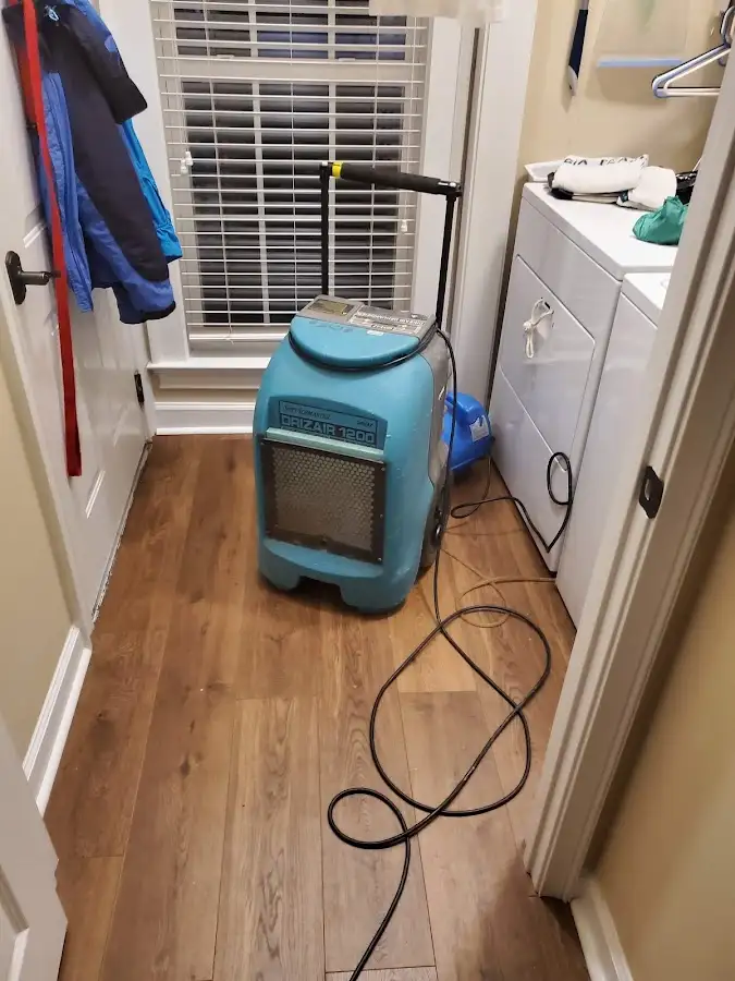 Commercial dehumidifier deployed for Flood Damage Cleanup in Collierville