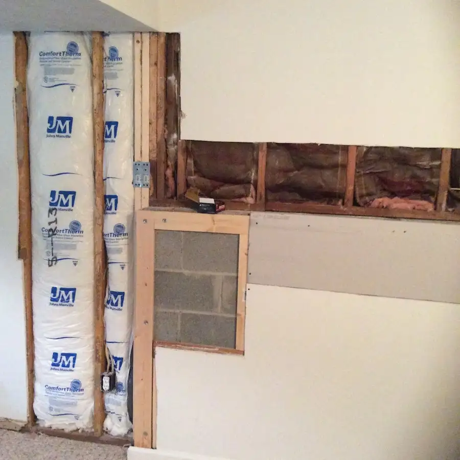 Wall insulation replacement during Contents Cleaning & Restoration in Collierville